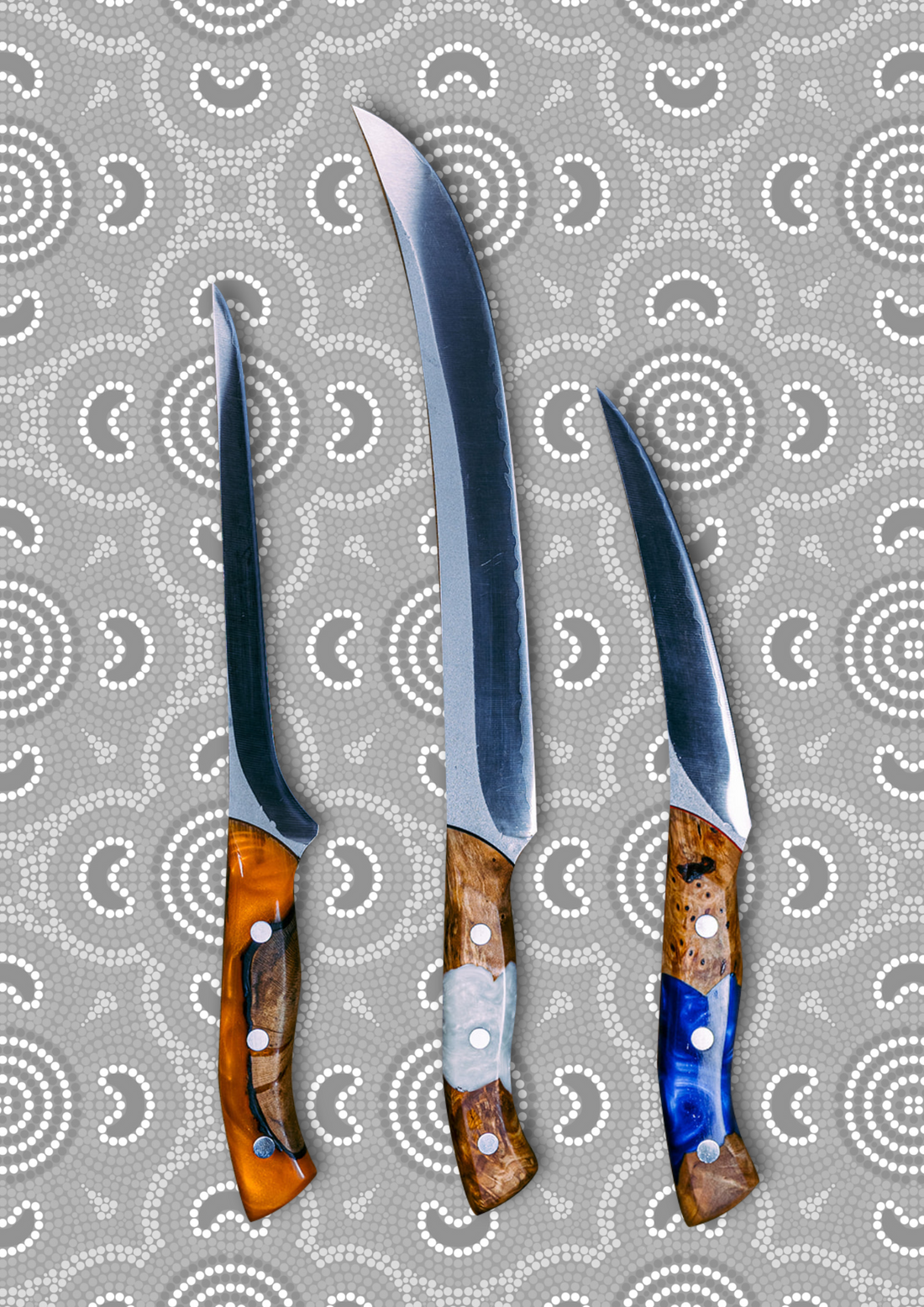 The BBQ Butcher Set - Big Red Knives