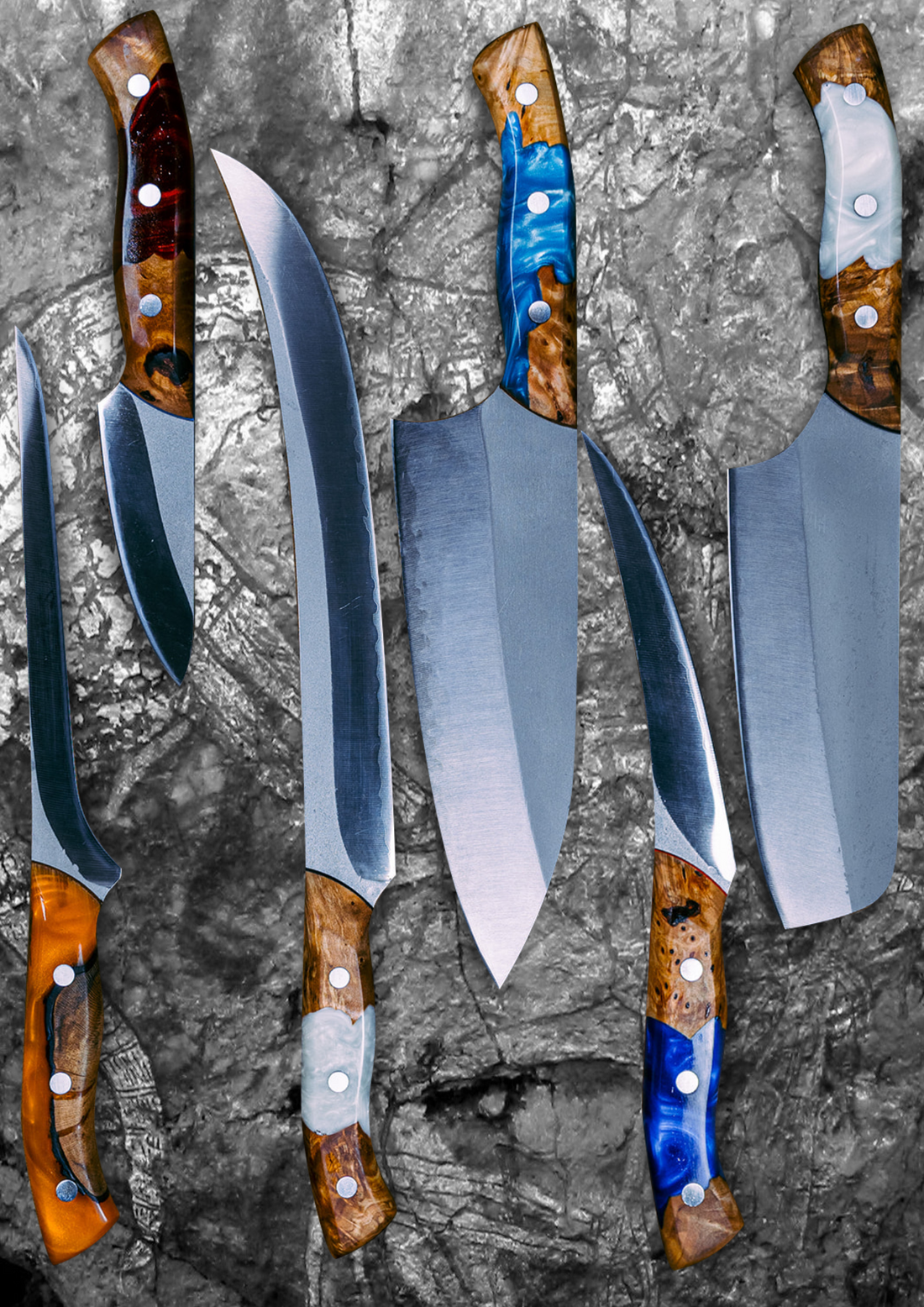The Complete BBQ Set - Big Red Knives