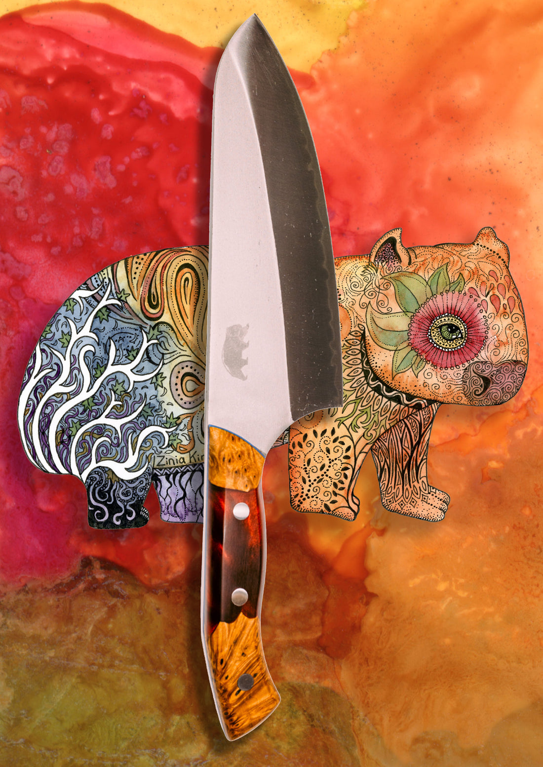 Australian Chefs Chopper | The "Wombat" Chopper | Custom - Big Red Knives