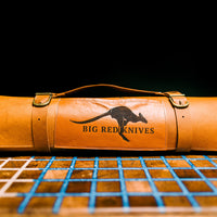 Kangaroo Leather Knife Roll - Ochre - Big Red Knives