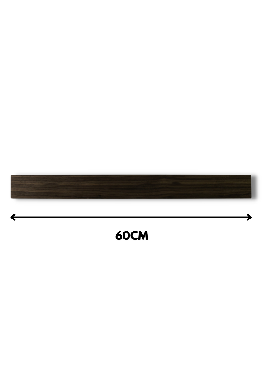 Magnetic Knife Rack - 60cm Walnut Wood