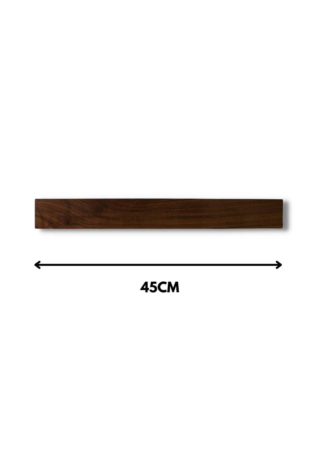 Magnetic Knife Rack - 45cm Walnut Wood