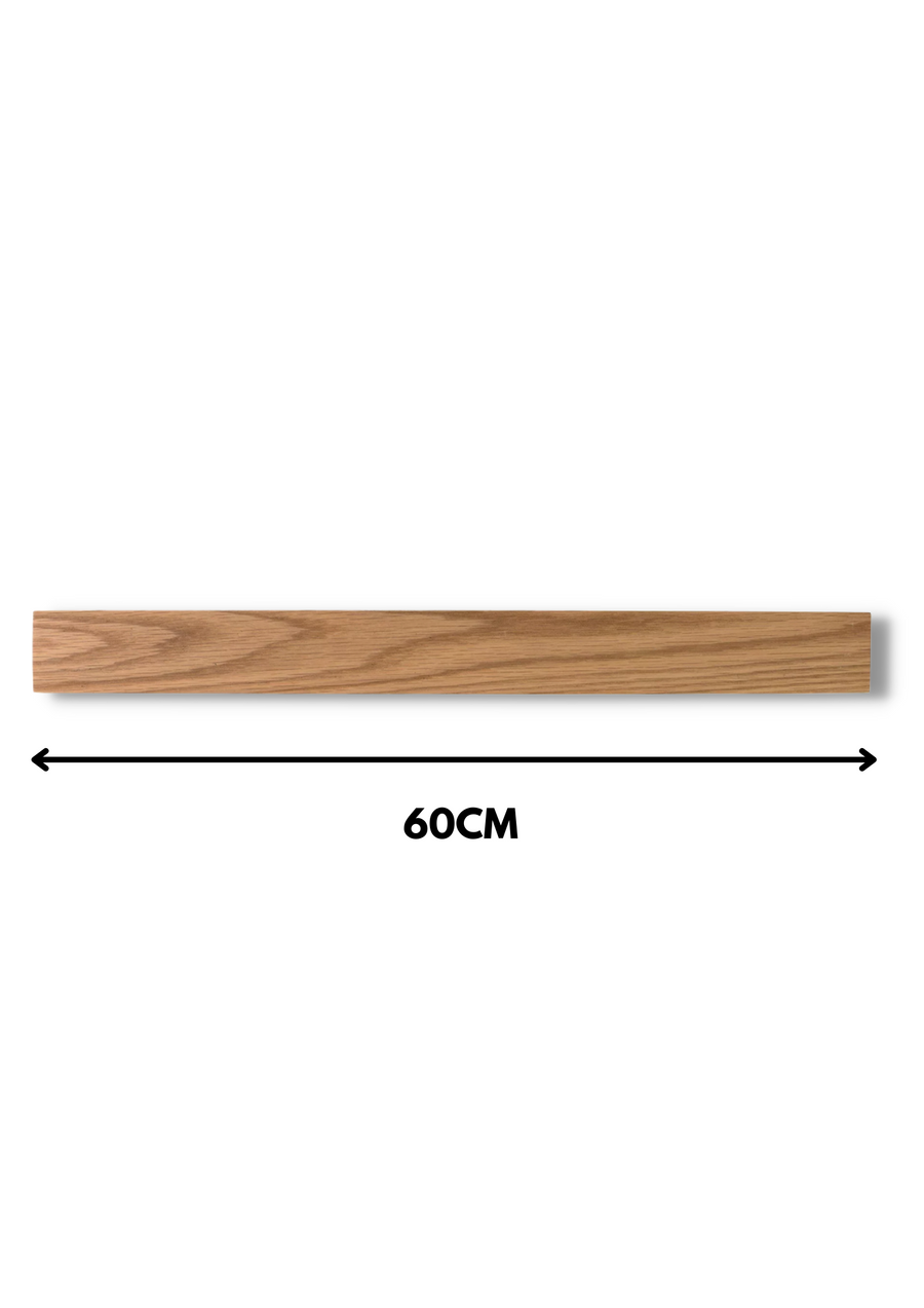 Magnetic Knife Rack - 60cm Oak Wood